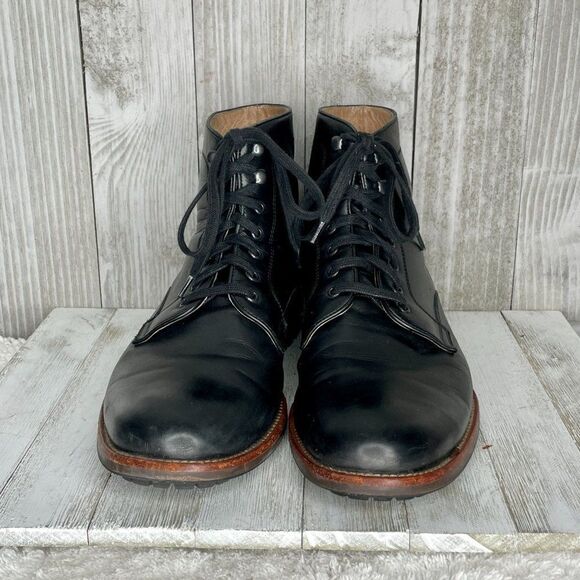 Mens Warfield & Grand Ankle Black Leather Boots Size 10 - Picture 5 of 9